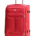 Valise Alistair One 65cm rouge Toile Nylon Ultra Leger 4 Roues
